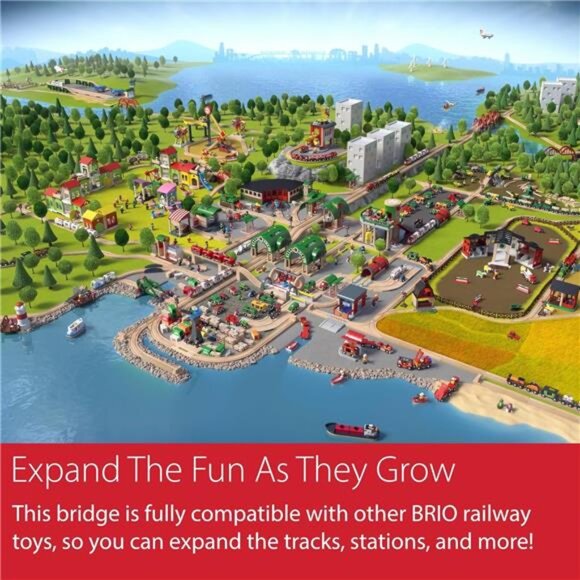 World Lifting Bridge - Moveable Wooden Train Accessory - FSC-Certified - Picture 6 of 7